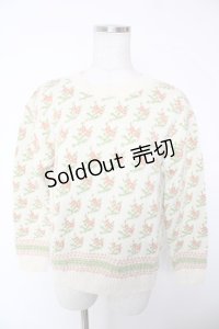 Jane Marple Dans Le Salon / Flower Branches セーター M アイボリー Y-25-12-22-099-JM-TO-SZ-ZY