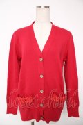 Jane Marple Dans Le Salon / コットンカシミアカーディガン M 赤 Y-25-12-22-102-JM-TO-SZ-ZY