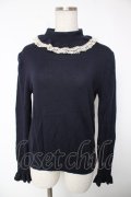 Jane Marple / フリルカラータートルセーター M ネイビー Y-25-12-22-103-JM-TO-SZ-ZY