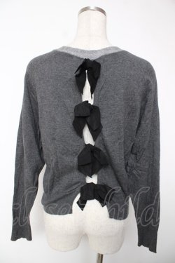 画像2: Jane Marple Dans Le Salon / バックリボンカーディガン M グレー Y-25-12-22-108-JM-TO-SZ-ZY