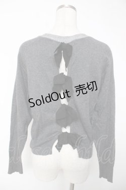 画像2: Jane Marple Dans Le Salon / バックリボンカーディガン M グレー Y-25-12-22-108-JM-TO-SZ-ZI