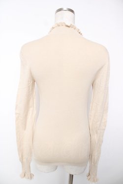 画像2: Jane Marple Dans Le Salon / レーストリミングのタートルセーター M アイボリー Y-25-12-22-109-JM-TO-SZ-ZY