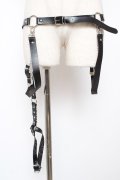 LISTEN FLAVOR / レッグガーター付2wayハーネスチェーンベルト  黒 Y-25-12-22-016-PU-ZA-SZ-ZY