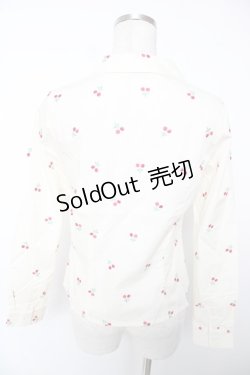 画像2: MILK / チェリー刺繍シャツ  アイボリー Y-25-12-22-112-ML-BL-SZ-ZY