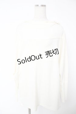 画像1: ALGONQUINS / 表ステッチ加工スカルptフーディートップス F アイボリー Y-25-12-22-115-AL-TO-SZ-ZI