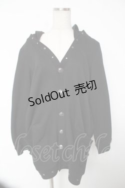 画像1: SEX POT ReVeNGe / フード付きロングカーディガン M 黒 Y-25-12-22-116-SP-TO-SZ-ZY