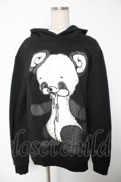 画像1: yaponskii / パンクよだれべあパーカー M 黒 Y-25-12-22-117-PU-TO-SZ-ZY