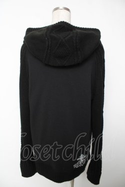 画像2: ALGONQUINS / ニット切替ロングトップス F 黒 Y-25-12-22-118-AL-TO-SZ-ZY