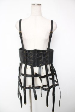 画像1: ATELIER PIERROT / Baroque Cage Corset Harness  ブラック Y-25-12-22-123-EL-TO-SZ-ZY