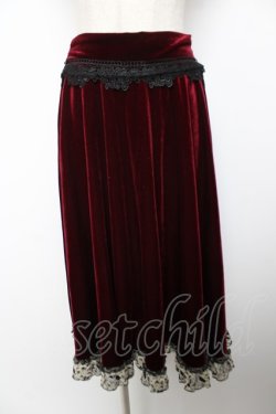 画像3: axes femme / ベロアビスチェ＆スカートセット M ワイン Y-25-12-22-128-AX-OP-SZ-ZY