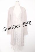 axes femme / ジレ重ね着風ロングカーデ M 淡ピンク Y-25-12-22-132-AX-OP-SZ-ZY