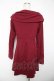 画像2: axes femme / リボンカラーチュニック M ワイン Y-25-12-22-133-AX-OP-SZ-ZY (2)
