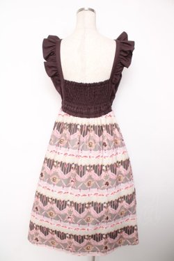 画像2: axes femme POETIQUE / ガトーシュクレフリルワンピース M 茶 Y-25-12-22-141-AX-OP-SZ-ZY