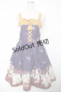 axes femme kawaii / 彼岸の白狐会柄ジャンスカ M 紫 Y-25-12-22-143-AX-OP-SZ-ZY