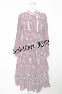 axes femme / フラワープリントレーシーワンピース M ワイン Y-25-12-22-146-AX-OP-SZ-ZY