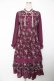 画像1: axes femme / フラワープリントレーシーワンピース M ワイン Y-25-12-22-146-AX-OP-SZ-ZY (1)