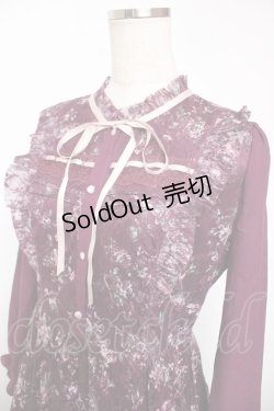 画像3: axes femme / フラワープリントレーシーワンピース M ワイン Y-25-12-22-146-AX-OP-SZ-ZY