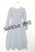 axes femme / レース襟ロングワンピース  ブルー Y-25-12-22-147-AX-OP-SZ-ZS