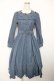 画像1: axes femme / レース襟ロングワンピース  ブルー Y-25-12-22-147-AX-OP-SZ-ZY (1)