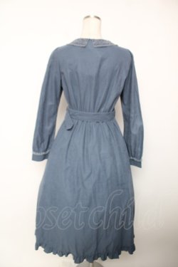 画像2: axes femme / レース襟ロングワンピース  ブルー Y-25-12-22-147-AX-OP-SZ-ZY