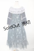 axes femme / オーナメント柄レース重ワンピース F 紺 Y-25-12-22-148-AX-OP-SZ-ZS