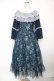 画像1: axes femme / オーナメント柄レース重ワンピース F 紺 Y-25-12-22-148-AX-OP-SZ-ZY (1)