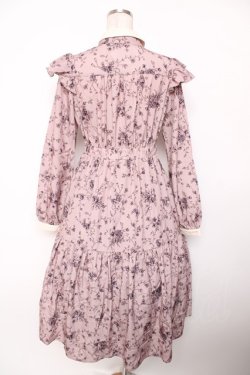 画像2: axes femme POETIQUE / トワルドジュイ風花柄ワンピース M ピンク Y-25-12-22-149-AX-OP-SZ-ZY