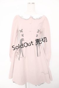 Ank Rouge / ミッキーマウス&ミニーマウス刺繍ワンピース M ピンク Y-25-12-22-150-CA-OP-SZ-ZY