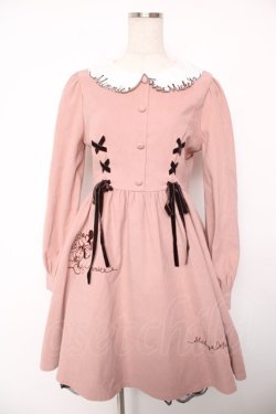 画像1: Ank Rouge / ミッキーマウス&ミニーマウス刺繍ワンピース M ピンク Y-25-12-22-150-CA-OP-SZ-ZY