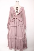 axes femme kawaii / クラシカルフリルロングワンピ M ピンク Y-25-12-22-151-AX-OP-SZ-ZY