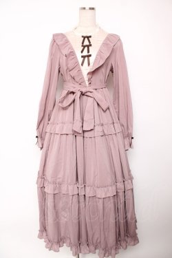 画像1: axes femme kawaii / クラシカルフリルロングワンピ M ピンク Y-25-12-22-151-AX-OP-SZ-ZY