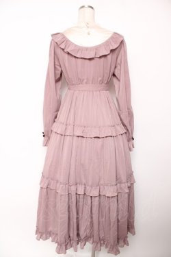 画像2: axes femme kawaii / クラシカルフリルロングワンピ M ピンク Y-25-12-22-151-AX-OP-SZ-ZY