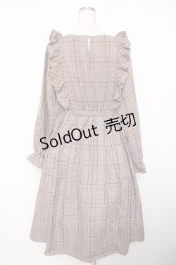画像2: m petit by misako / CHKフリルOPナガ ワンピース M 中茶 Y-25-12-22-154-LO-OP-SZ-ZY