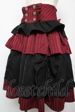画像3: Chalmiere / ストライプフリルスカート M ワイン Y-25-12-22-162-LO-SK-SZ-ZY