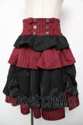 Chalmiere / ストライプフリルスカート M ワイン Y-25-12-22-163-LO-SK-SZ-ZY