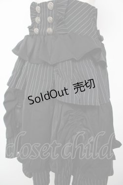 画像3: Chalmiere / ストライプフリルスカート M 黒 Y-25-12-22-164-LO-SK-SZ-ZY