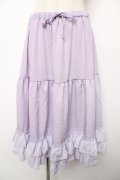 axes femme kawaii / ミディフリルペチスカート M ラベンダー Y-25-12-22-167-AX-SK-SZ-ZY