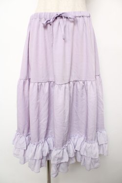 画像1: axes femme kawaii / ミディフリルペチスカート M ラベンダー Y-25-12-22-167-AX-SK-SZ-ZY