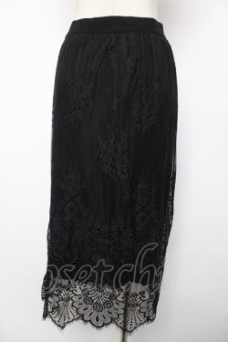 画像2: axes femme / リバーシブルレーススカート M 黒 Y-25-12-22-169-AX-SK-SZ-ZY