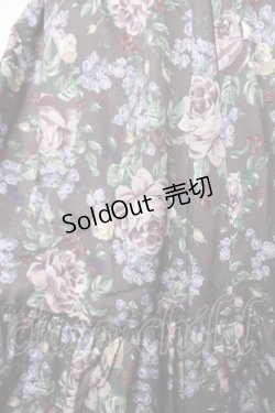 画像3: axes femme / ホーリーローズ柄フリルスカート F Dブラウン Y-25-12-22-170-AX-SK-SZ-ZS