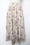 axes femme / ブーケ柄スカート F ベージュ Y-25-12-22-171-AX-SK-SZ-ZY