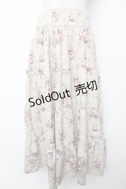 画像1: axes femme / ブーケ柄スカート F ベージュ Y-25-12-22-171-AX-SK-SZ-ZS