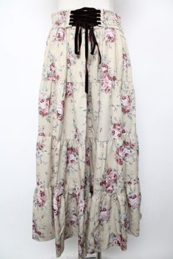 画像2: axes femme / ブーケ柄スカート F ベージュ Y-25-12-22-171-AX-SK-SZ-ZY