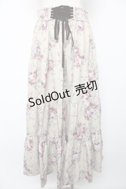 画像2: axes femme / ブーケ柄スカート F ベージュ Y-25-12-22-171-AX-SK-SZ-ZS