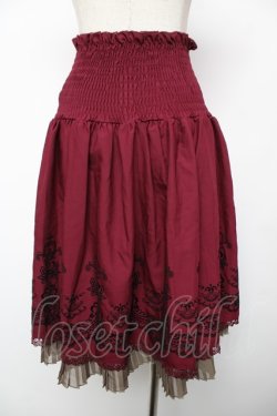 画像2: axes femme / ハイウエストスカート  ワイン Y-25-12-22-172-AX-OP-SZ-ZY