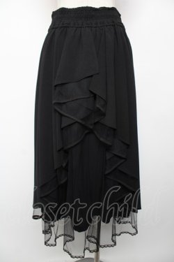 画像2: axes femme POETIQUE / バックフリルレースアップスカート M 黒 Y-25-12-22-174-AX-SK-SZ-ZY