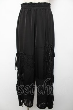 画像1: Candy Stripper / LACY PATCH WORK DROST PANTS 2 ブラック Y-25-12-22-179-PU-PA-SZ-ZY