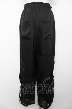 画像2: Candy Stripper / LACY PATCH WORK DROST PANTS 2 ブラック Y-25-12-22-179-PU-PA-SZ-ZY