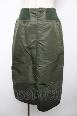 画像1: Jane Marple Dans Le Salon / Material mixスカート M カーキ Y-25-12-22-181-JM-SK-SZ-ZY