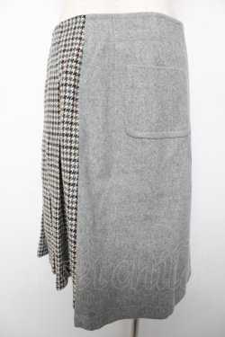 画像2: Jane Marple Dans Le Salon / ウール切替巻きスカート M グレー×ネイビー Y-25-12-22-182-JM-SK-SZ-ZY